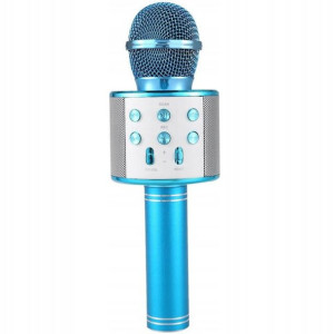 MIKROFON niebieski Bluetooth KARAOKE HIT