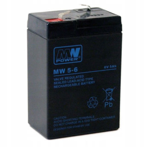 Akumulator żelowy 12V/5Ah MW Power T2 Pb 6-9 lat