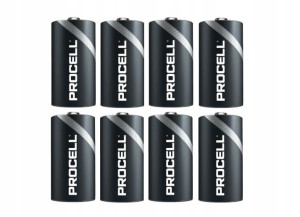 8x Bateria LR20 D DURACELL PROCELL CONS 1,5V Alkal