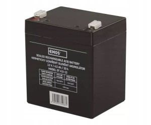 Akumulator żelowy 12V/4,5Ah EMOS Pb Faston 4,7mm