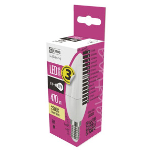 Żarówka LED EMOS Classic candle 6W E14 ww ZQ3220