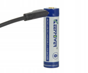 Kp Icr18650-320pcm 3200mah Li-ion M-usb 3,6v Usb