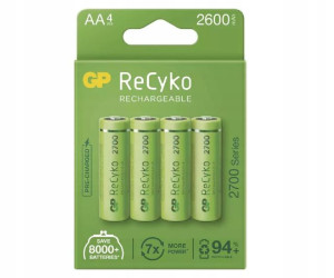 4x Akumulator GP RECYKO 2700mAh R6 AA 1,2V NIMH
