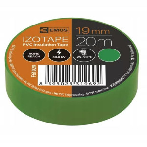 Taśma izolacyjna zielona 19mm x 20m EMOS PVC