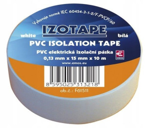 Taśma izolacyjna biała 0,13mm x 15mm x 10m EMOS