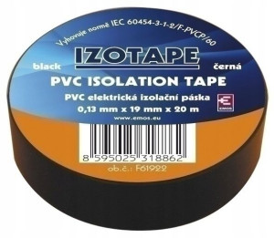 Taśma izolacyjna czarna 19mm x 20m EMOS PVC