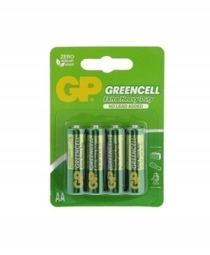 4x Bateria cynkowo-chlorkowa GP GREENCELL R6 AA
