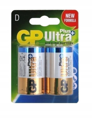 2x Bateria alkaliczna GP ULTRA PLUS R20 D 1,5V