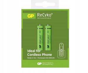 2x Akumulator GP RECYKO R3 AAA 650mAh NIMH 1,2V