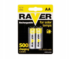2x Akumulator RAVER R6 AA 600mAh lampa solarna