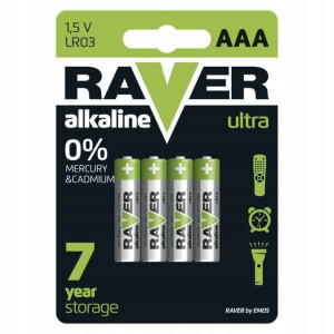 4x Bateria alkaliczna RAVER AAA R3 1,5V B7911 EMOS