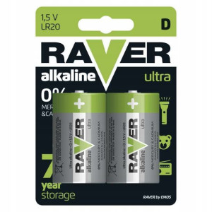 2x Bateria alkaliczna RAVER R20 D 1,5V B7941 EMOS