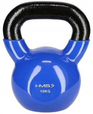 Knv10 Blue Kettlebell Żeliwny Pokryty Winylem Hms