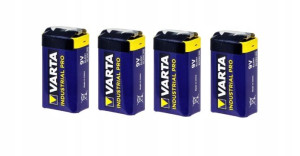4x Bateria alkaliczna VARTA INDUSTRIAL 6LF22 9V