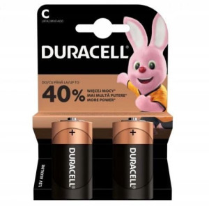 2x Bateria alkaliczna DURACELL C&B R14 C 1,5V