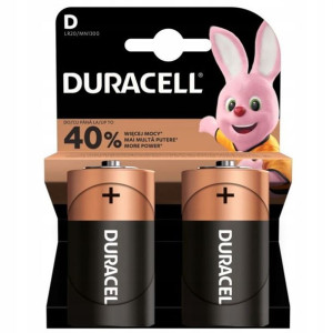 2x Bateria alkaliczna DURACELL C&B R20 D 1,5V