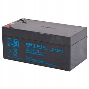 Akumulator żelowy MW POWER 12V 3,4Ah UPS Pb T1 żel