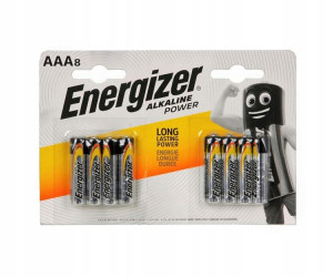 8x Bateria alkaliczna ENERGIZER POWER R3 AAA 1,5V