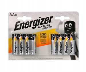 8x Bateria alkaliczna ENERGIZER POWER R6 AA 1,5V