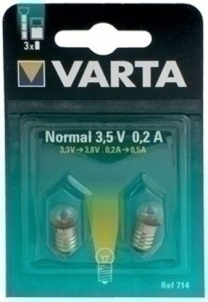 2x Żarówka VARTA 714 3,5V 0,2A E10 do latarki