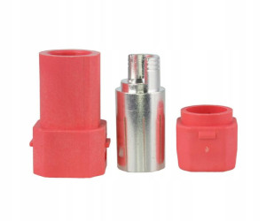 Konektor Amass AS250-F red żeński 90A 8mm ZŁĄCZE