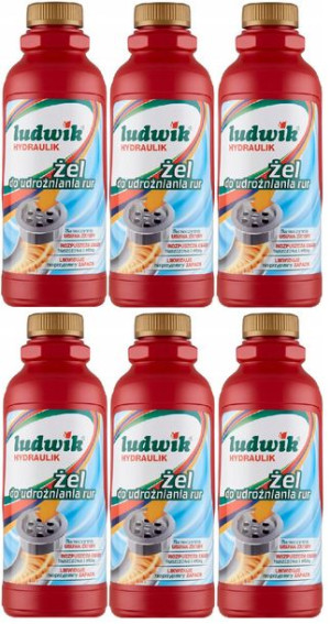 Ludwik Hydraulik Żele Do Udrażniania Rur Syfonów Zestaw 6x500g