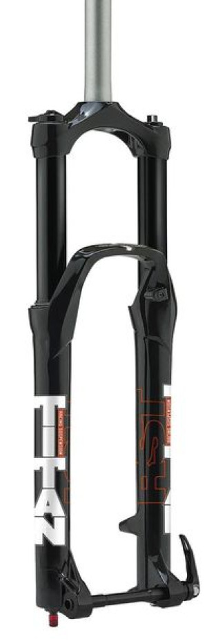 Amortyzator TITAN AIR 150mm, 26", 28,6x260x0, czarny, Disc, oś QR15mm