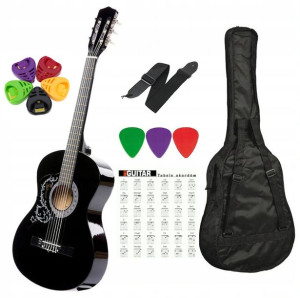 Gitara klasyczna 3/4 dla początkujących - czarna
