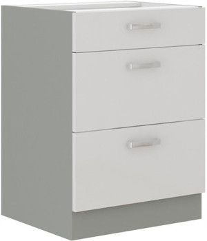 Szafka Dolna Blanca 60 D 3s Szary/biały Połysk