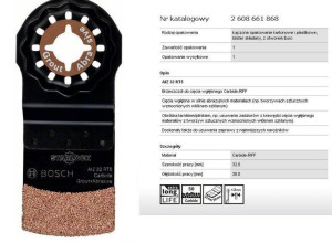 Bosch Brzeszczot Do Cięcia Wgłębnego Hm-riff Aiz 32 Rt 32 Mm