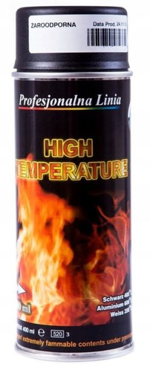 Lakier Żaroodporny Spray 400ml Srebrny 9006