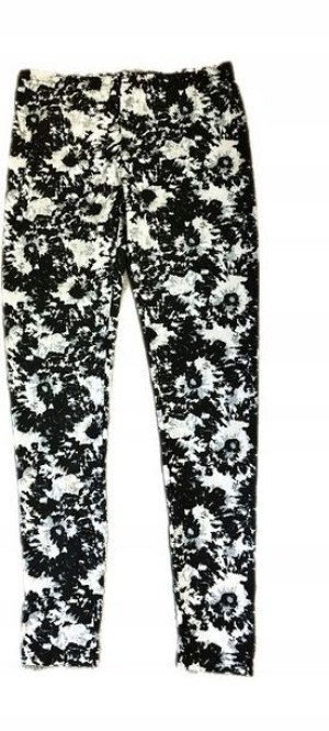 Legginsy w kolorowe kwiaty damskie r. M