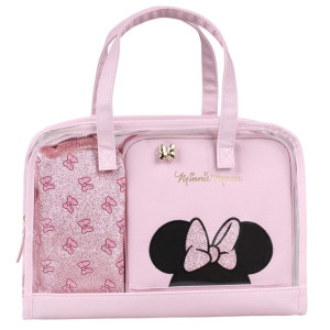 Myszka Minnie Disney Różowy zestaw kosmetyczek podróżnych na zamek