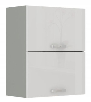 Szafka Górna Blanca 60 Gu-72 2f Szary/biały Połysk