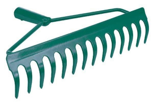 Flo Grabie Metalowe Kabłąkowe 36cm 14 Zębów, Nieoprawione 35755