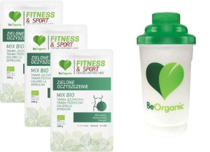 3x Zielone oczyszczenie 100g BeOrganic + SHAKER