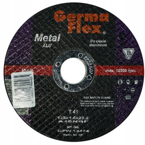 Tarcza Cięcia Metalu Aluminium 125x1,6 Germa Flex
