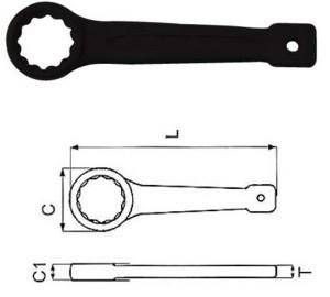 Jonnesway Klucz Oczkowy Udarowy Jednostronny 41mm