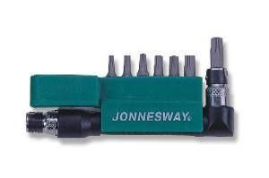 Jonnesway Końcówki / Bity Torx Z Otworem 1/4" 7 Elem + Pokrętło S08h2st8s