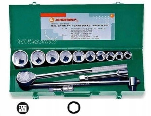 Jonnesway Zestaw Kluczy 3/4" 14elem. 6-kątne 22-50mm Walizka Metalowa