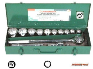 Jonnesway Zestaw Kluczy 3/4" 14elem. 12-kątne 22-50mm Walizka Metalowa