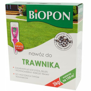 NAWÓZ DO TRAWNIKA - 3kg na 150m2 - BIOPON trawnik