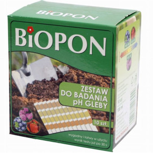 Biopon Zestaw Do Badania Ph Gleby Kwasomierz 10szt