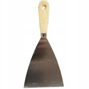 Szpachelka metalowa uchwyt drewno NIERDZEWNA 80mm