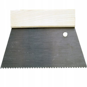 Szpachla zębata ZĄB B2 Drewniana rączka 18cm