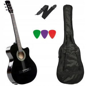 Gitara akustyczna 4/4 CASTELO dla początkujących - czarna