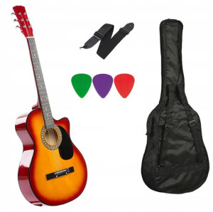 Gitara akustyczna 4/4 CASTELO dla początkujących - podpalana