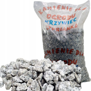 Grys granitowy szary kamień ogrodowy 8-16mm 25kg