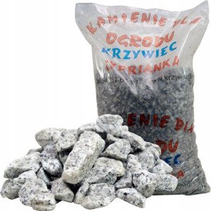 Grys granitowy szary kamień ogrodowy 16-22mm 25kg