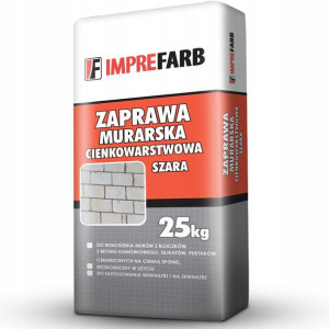 ZAPRAWA MURARSKA cienkowarstwowa SZARA - 25kg - IF